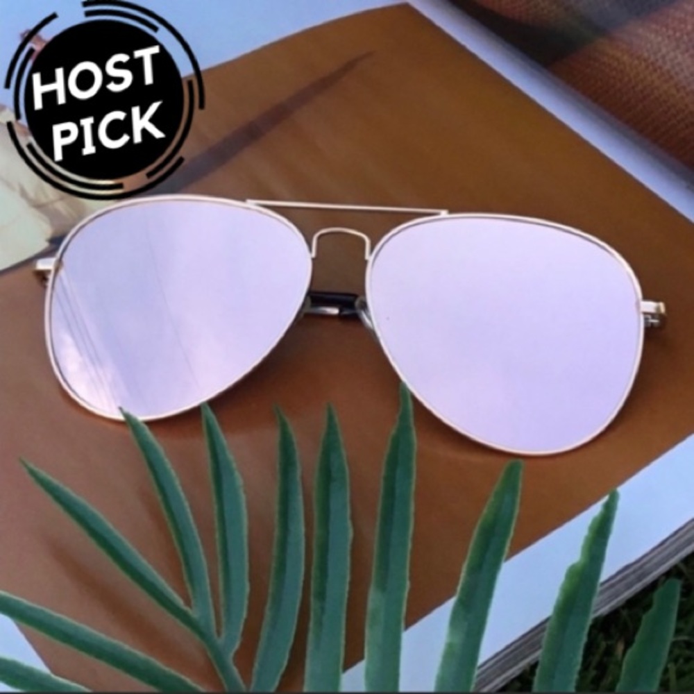 Rose Gold Aviator Sunglasses๐HP 9/4๐ - Picture 1 of 5